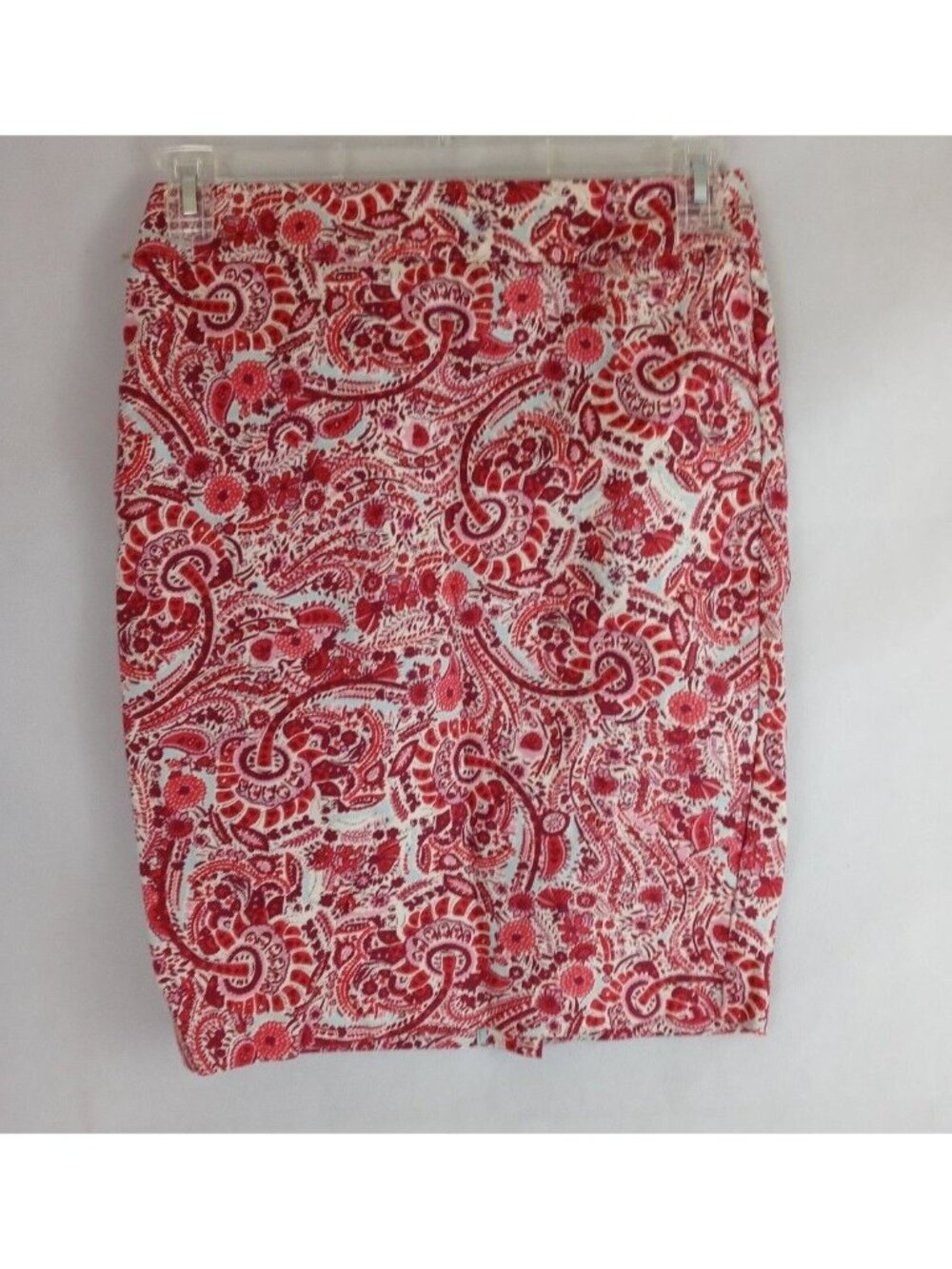 Loft Women's Red, White, & Blue Floral Pencil Skirt Size 4